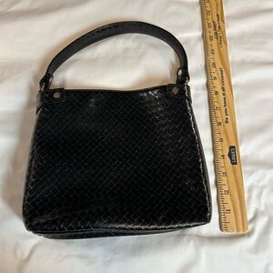 Vintage Elegant Black Liz Claiborne Woven Handbag